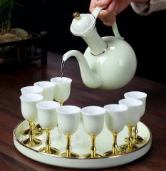 <b>羊脂玉描金酒具 陶瓷酒具榴莲视频污视频</b>